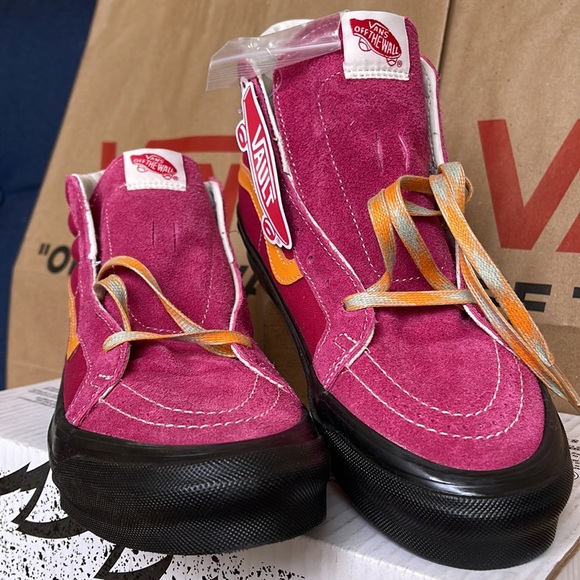 Vans Og Sk8-Hi Lx Heiry Suede Cerise/Apricot WMNS - Picture 8 of 16